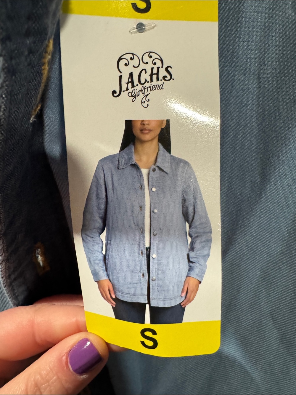 J.A.C.H.S. Girlfriend Light Blue Button-Up Jacket